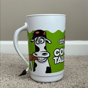 COW TALES RARE Tumbler Mug Cup Candy Caramel Apple Tail Handle Retail Display